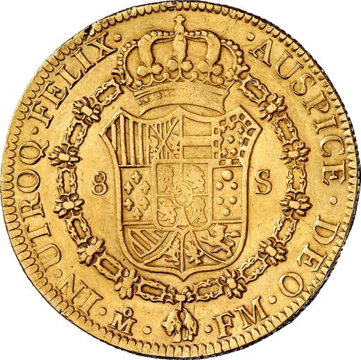 Реверс монеты - 8 эскудо 1790 года Mo FM "CAROL IV" - цена золотой монеты - Мексика, Карл IV