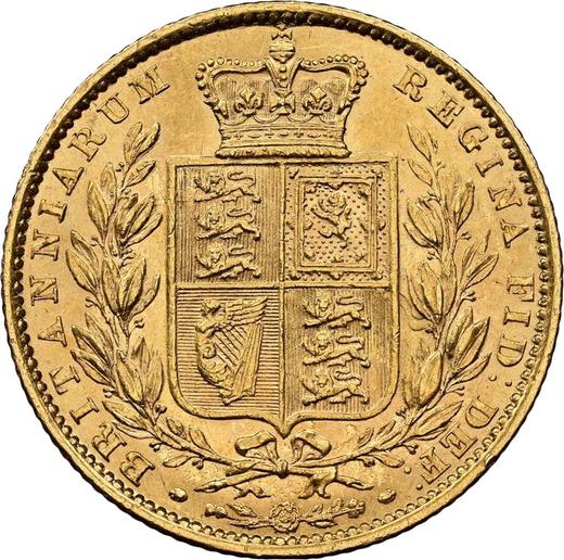 Reverse Sovereign 1862 WW "Shield" - Gold Coin Value - United Kingdom, Victoria