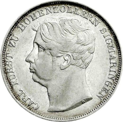 Obverse Gulden 1838 D - Silver Coin Value - Hohenzollern-Sigmaringen, Karl