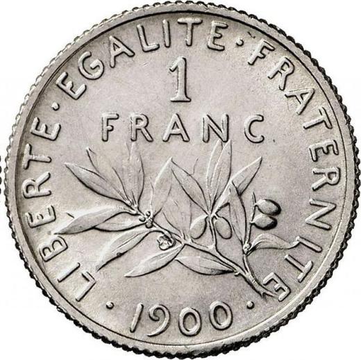 Revers 1 Franken 1900 "Sämann" - Silbermünze Wert - Frankreich, Dritte Republik