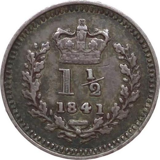 Reverse 1 1/2 Pence 1841 - Silver Coin Value - United Kingdom, Victoria