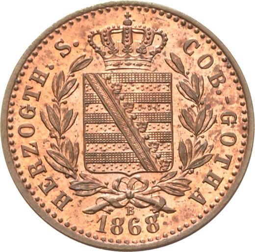 Avers 1 Pfennig 1868 B - Münze Wert - Sachsen-Coburg und Gotha, Ernst II