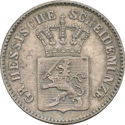 Avers 3 Kreuzer 1867 - Silbermünze Wert - Hessen-Darmstadt, Ludwig III