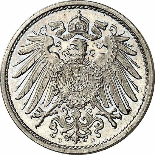 Reverse 10 Pfennig 1909 D "Type 1890-1916" -  Coin Value - Germany, German Empire