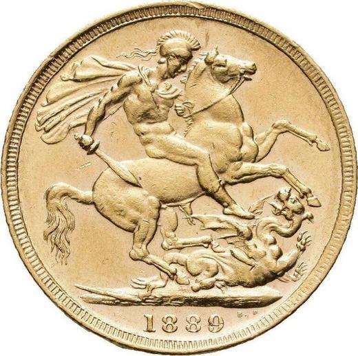 Reverse Sovereign 1889 JEB "Jubilee Head" - Gold Coin Value - United Kingdom, Victoria