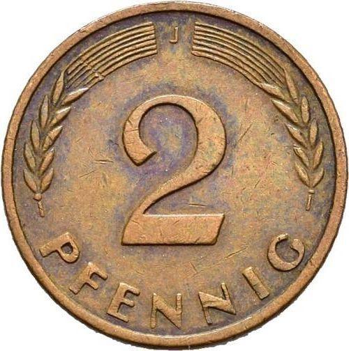 Obverse 2 Pfennig 1967 J "Type 1967-2001" - Coin Value - Germany, FRG