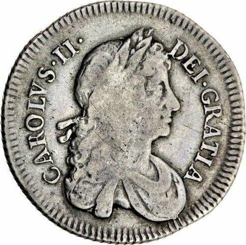 Anverso 1 chelín 1678 "Segundo busto de laureado" - valor de la moneda de plata - Gran Bretaña, Carlos II