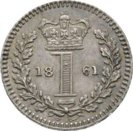 Reverse Penny 1861 "Type 1838-1887" - Silver Coin Value - United Kingdom, Victoria