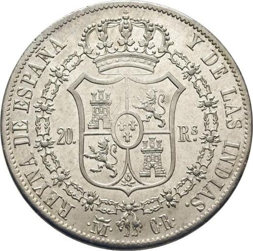 Reverse 20 Reales 1836 M CR - Silver Coin Value - Spain, Isabella II