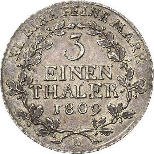 Reverse 1/3 Thaler 1809 L - Silver Coin Value - Reuss-Greiz, Heinrich XIII