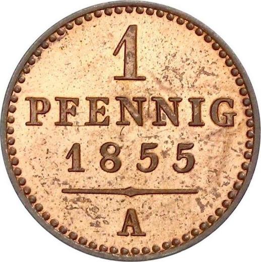 Reverse 1 Pfennig 1855 A -  Coin Value - Waldeck-Pyrmont, George Victor