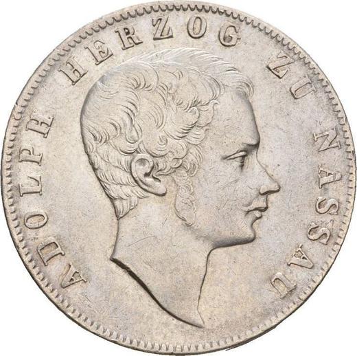 Obverse Gulden 1843 - Silver Coin Value - Nassau, Adolphe