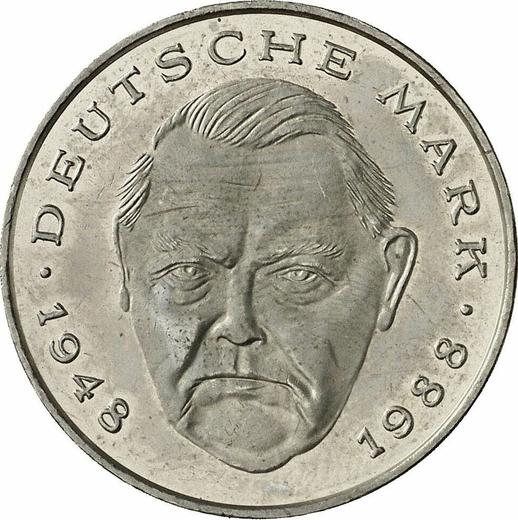 Avers 2 Mark 1992 J "Ludwig Erhard" - Münze Wert - Deutschland, BRD