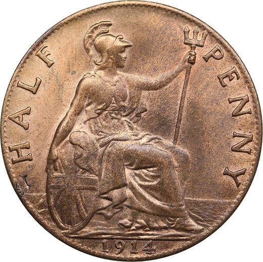 Reverse Halfpenny 1914 -  Coin Value - United Kingdom, George V