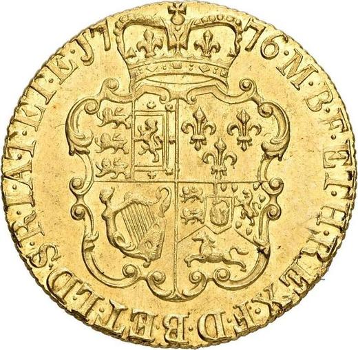 Reverso 1 guinea 1776 "Cuarto busto laureado" - valor de la moneda de oro - Gran Bretaña, Jorge III