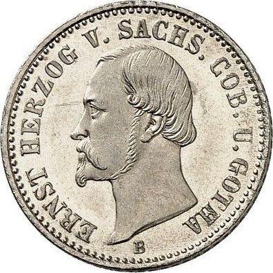 Obverse 1 Groschen 1868 B - Silver Coin Value - Saxe-Coburg and Gotha, Ernest II