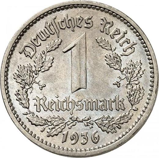 Anverso 1 Reichsmark 1936 F "Tipo 1933-1939" - valor de la moneda  - Alemania, Alemania nazi