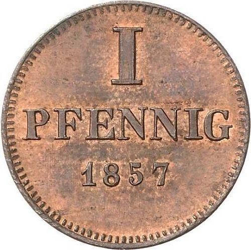 Reverso 1 Pfennig 1857 - valor de la moneda  - Sajonia-Altemburgo, Ernesto I