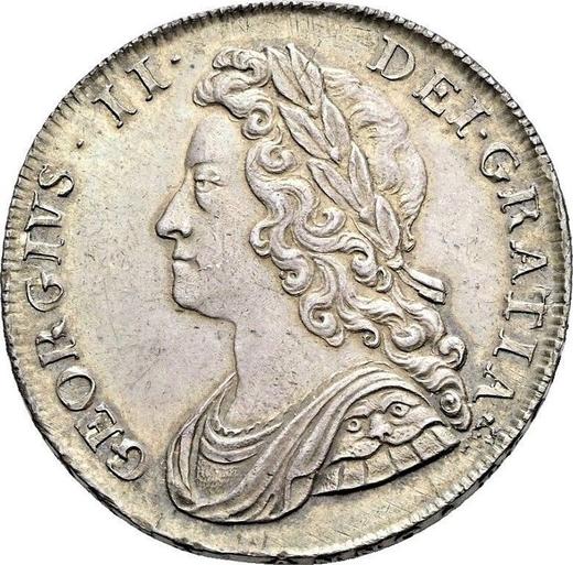 Obverse Halfcrown 1739 "Young Head" - Silver Coin Value - United Kingdom, George II