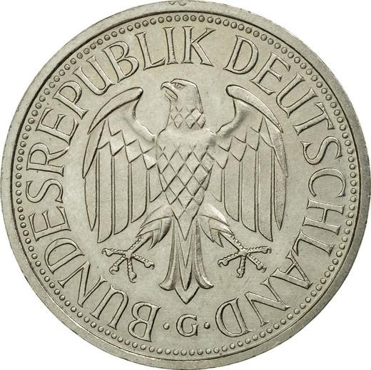 Reverse 1 Mark 1991 G - Coin Value - Germany, FRG