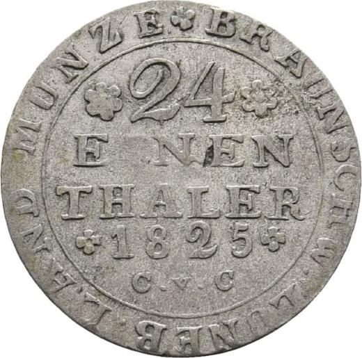 Reverse 1/24 Thaler 1825 CvC - Silver Coin Value - Brunswick-Wolfenbüttel, Charles II