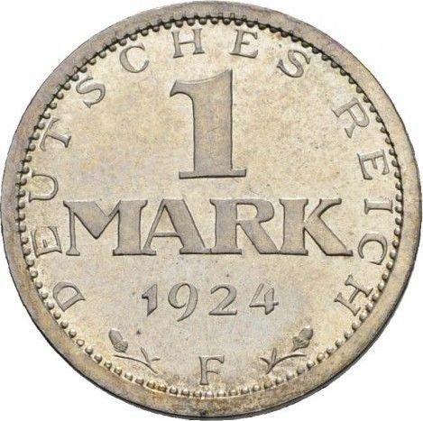 Revers 1 Mark 1924 F "Typ 1924-1925" - Silbermünze Wert - Deutschland, Weimarer Republik