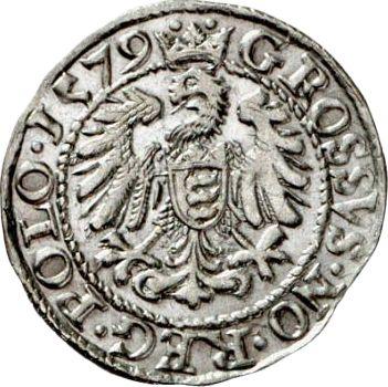 Reverse 1 Grosz 1579 - Silver Coin Value - Poland, Stephen Bathory