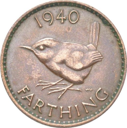 Revers 1 Farthing 1940 HP - Münze Wert - Großbritannien, Georg VI
