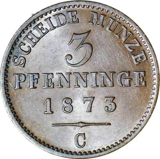 Reverse 3 Pfennig 1873 C -  Coin Value - Prussia, William I