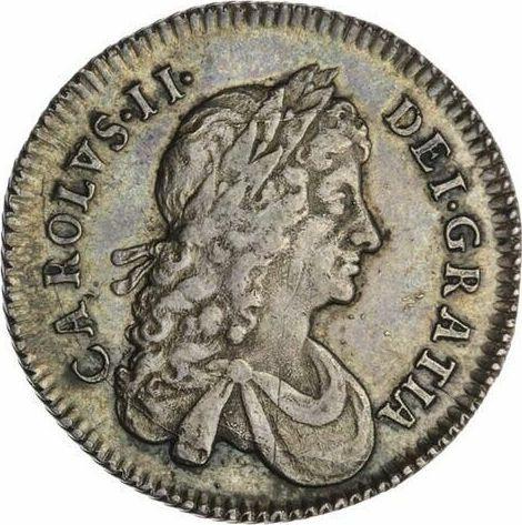 Аверс монеты - 1 шиллинг 1671 года "Второй тип" - цена серебряной монеты - Великобритания, Карл II