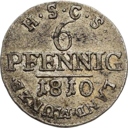 Reverso 6 Pfennige 1810 - valor de la moneda de plata - Sajonia-Coburgo-Saalfeld, Ernesto I