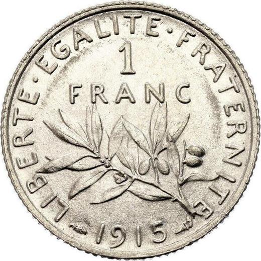Revers 1 Franken 1915 "Sämann" - Silbermünze Wert - Frankreich, Dritte Republik