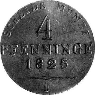 Revers 4 Pfennige 1825 B - Münze Wert - Preußen, Friedrich Wilhelm III
