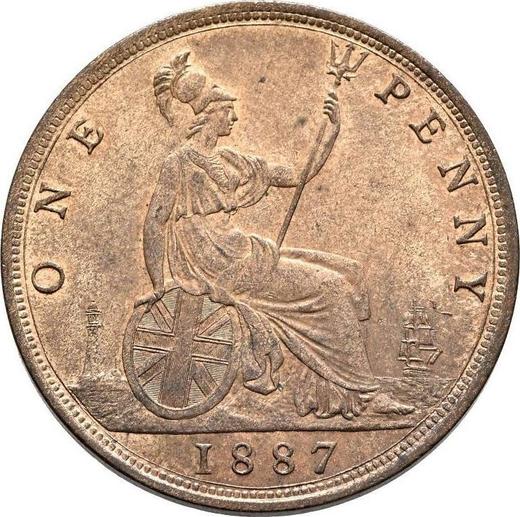 Revers 1 Penny 1887 "Typ 1860-1894" - Münze Wert - Großbritannien, Victoria
