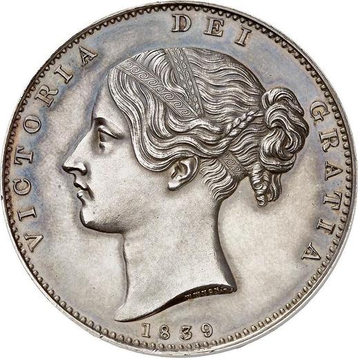 Obverse Crown 1839 W. WYON - Silver Coin Value - United Kingdom, Victoria