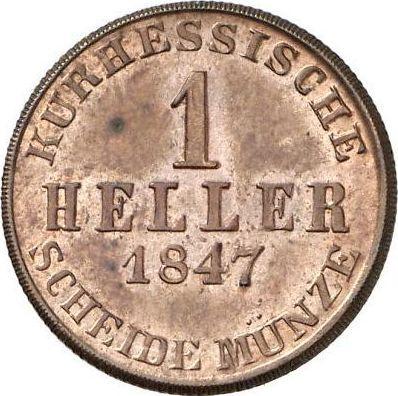 Reverse Heller 1847 -  Coin Value - Hesse-Cassel, William II