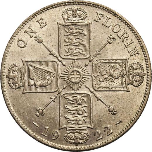 Reverse Florin 1922 - Silver Coin Value - United Kingdom, George V