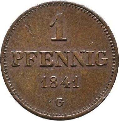 Reverse 1 Pfennig 1841 G -  Coin Value - Saxony-Albertine, Frederick Augustus II