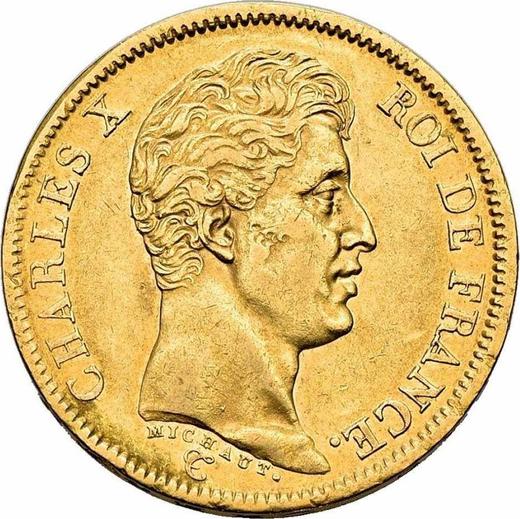 Obverse 40 Francs 1824 A "Type 1824-1830" - Gold Coin Value - France, Charles X
