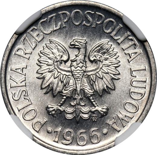 Obverse 20 Groszy 1966 MW -  Coin Value - Poland, Peoples Republic