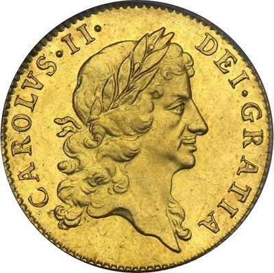 Obverse Guinea 1665 "Third laureate bust" - Gold Coin Value - United Kingdom, Charles II