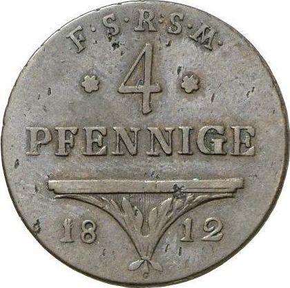 Revers 4 Pfennige 1812 - Münze Wert - Schwarzburg-Rudolstadt, Friedrich Günther