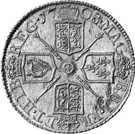 Rewers monety - 1 gwinea 1708 "Pierwszy typ portretu" - cena złotej monety - Wielka Brytania, Anna