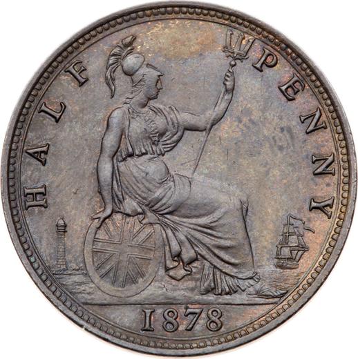 Reverse Halfpenny 1878 -  Coin Value - United Kingdom, Victoria