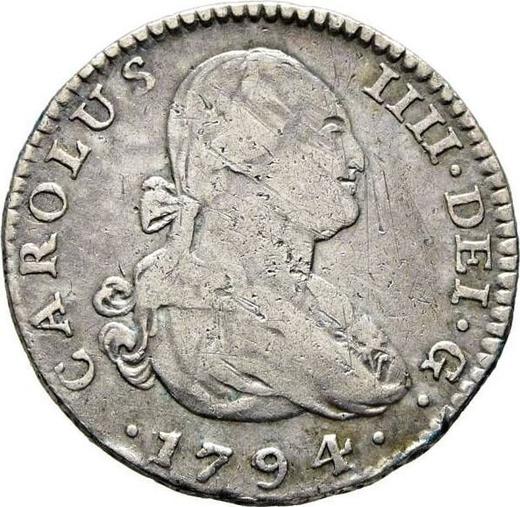 Obverse 1 Real 1794 M MF - Silver Coin Value - Spain, Charles IV