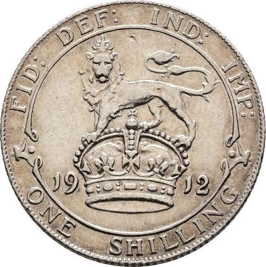Reverso 1 chelín 1912 - valor de la moneda de plata - Gran Bretaña, Jorge V