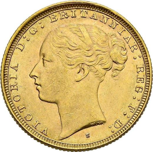 Аверс монеты - Соверен 1883 года S WW "Св. Георгий" - цена золотой монеты - Австралия, Виктория