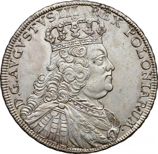 Obverse 1/2 Thaler 1754 EDC "Crown" - Silver Coin Value - Poland, Augustus III
