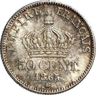 Reverse 50 Centimes 1865 BB "Type 1864-1869" - Silver Coin Value - France, Napoleon III