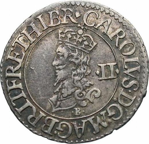 Anverso 2 peniques (1/2 Groat) Sin fecha (1631-1632) "Primera emisión de Briot" - valor de la moneda de plata - Gran Bretaña, Carlos I